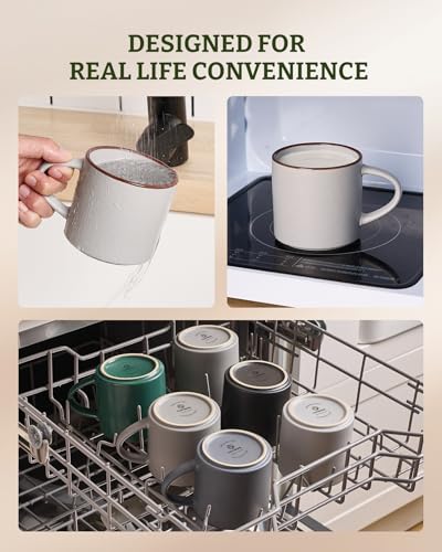 Coffee Mugs Set of 8 (Light Gray / 8pcs)
