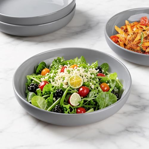 8.75'' Large Ceramic Pasta Bowls (Limestone(8.75inch))