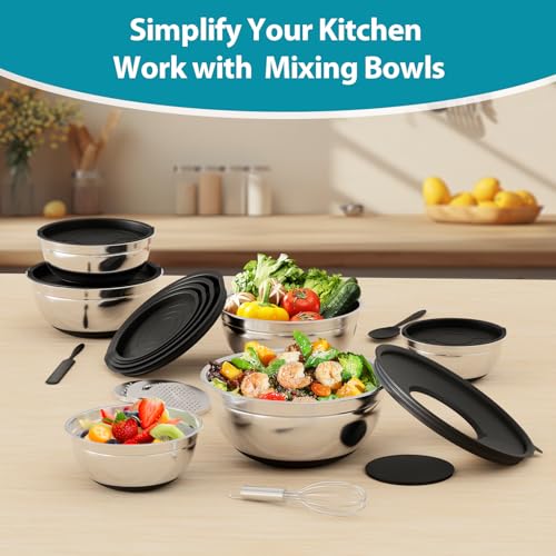 Mixing Bowls Set with Airtight Lids (4.36 Count)