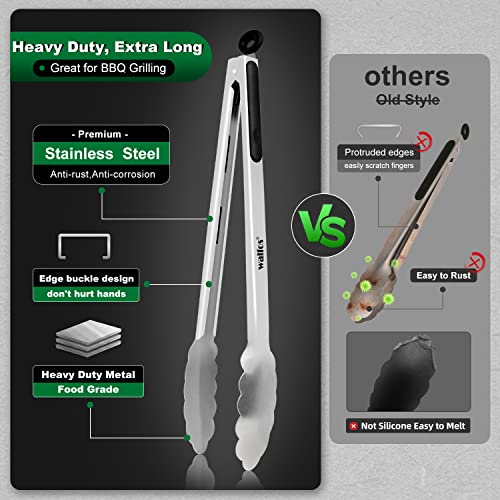 17 Inch Extra Long Grill Tongs (Extra Long 17 inch / Stainless Steel)