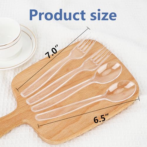 3000 Count Clear Plastic Silverware Heavy Duty (Clear)