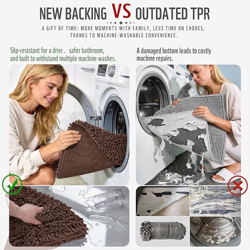 Bathroom Rugs Non Slip Washable 32x20 Inch