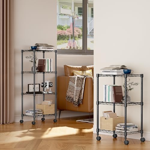 4 Shelf Adjustable Heavy Duty Steel Wire Rack (4 Count)