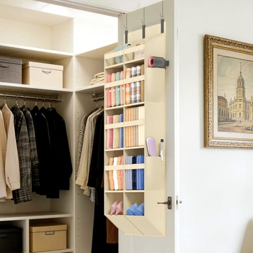 1 Pack Over the Door Organizer (Beige / 10 section)