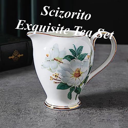 Chinese Bone China Coffee Tea Set (Camellia Tea Set)