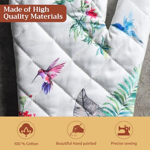 Maison d'Hermine Oven Gloves 100% Cotton Oven Mitt (011 - Tropiques / 7.5" x 13" (Oven Mitt))