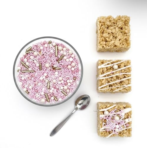 Sprinkles Edible Cake and Cupcake Sprinkles with Assorted Shapes and Sizes for Parties (Pink Princess)