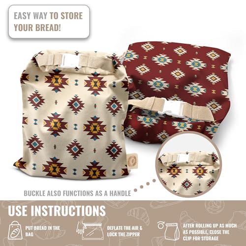 Reusable Bread Bag Set for Home Bakers (South Western)