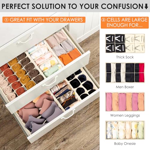 Drawer Organizer Clothes (8 Count)