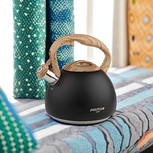 POLIVIAR Tea Kettle (2.6 Quarts / Black Ti)