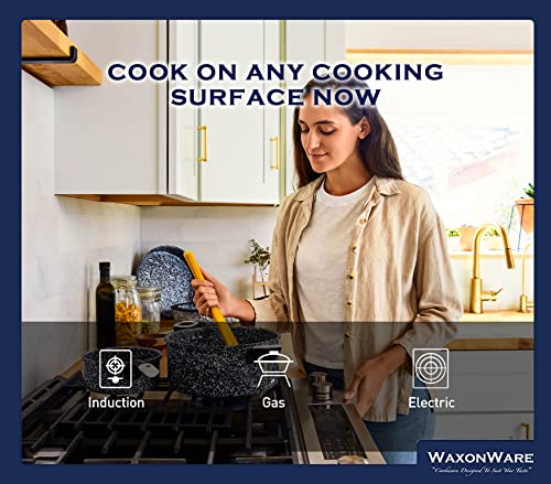 7pc Nonstick Cookware Set (7 Piece Stonetec Set)