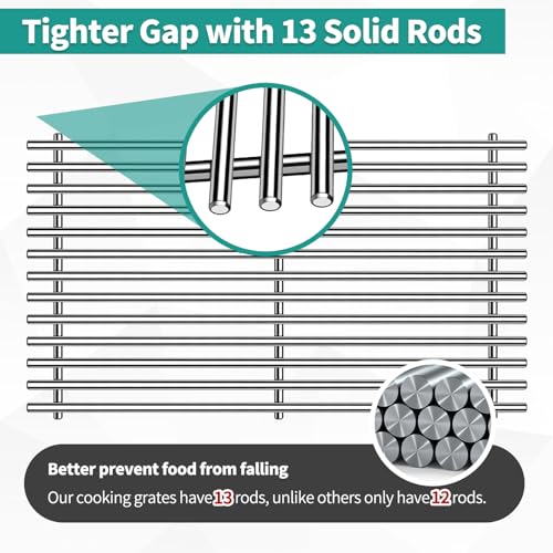 9MM 304 Stainless Steel Spirit Grill Grates for Weber Spirit E (17.5" Spirit 200)