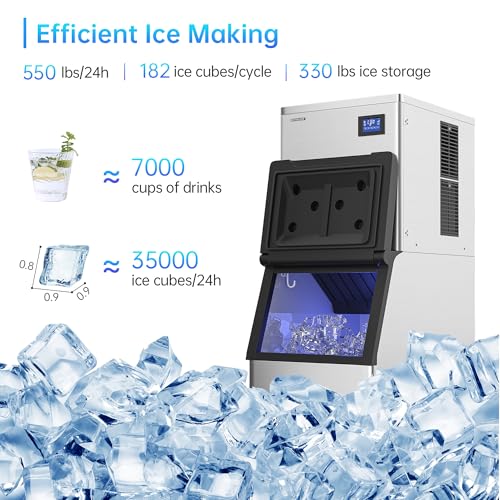 Commercial Ice Maker Machine (550lbs/24h)