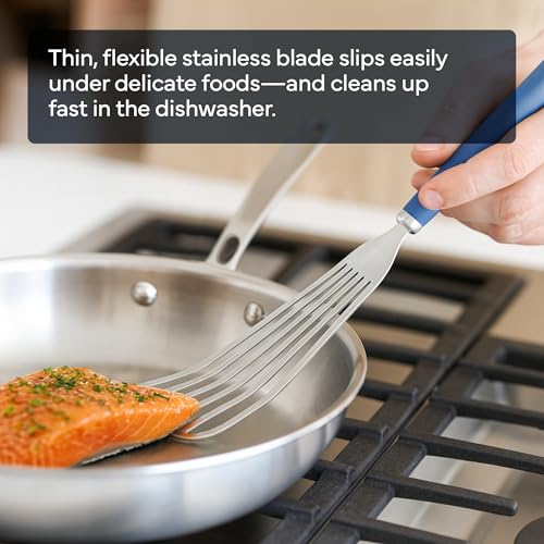 Fish Stainless Steel Spatula (Stainless Steel / Blue)