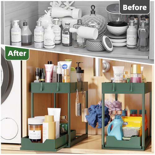 Under Sink Organizer 2 Pack (Green / 2 pack)