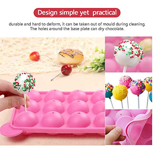 12 Capacity Silicone Lollipop Mold Set (12 Cavity Cake pop)