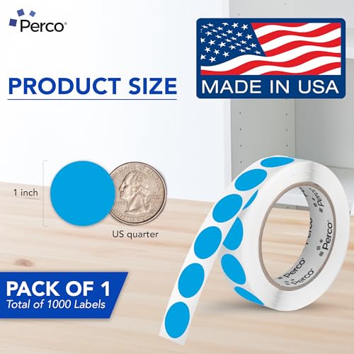 Light Blue Round Circle Dot Sticker 1 (Blue - Light / 1 Inch)
