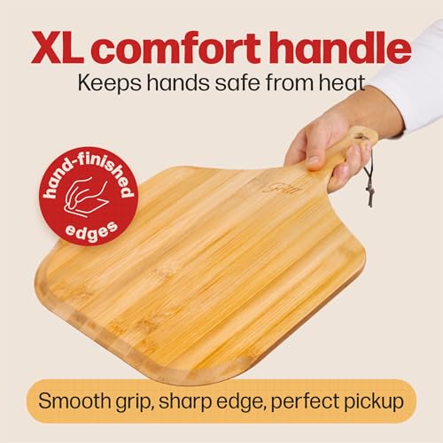 Bamboo Wooden Pizza Peel (Brown)