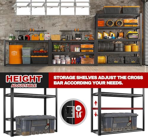 48" W Garage Shelving Load 2500LBS (48''W X 72''H X18''D)