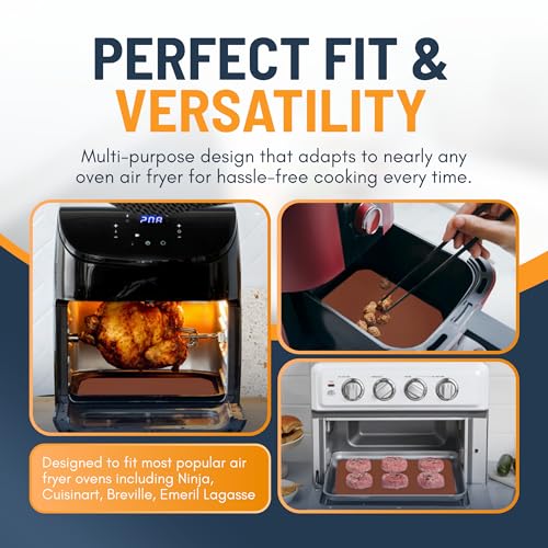 Toaster Oven Liners for Bottom of Oven (2 Pack / Copper)