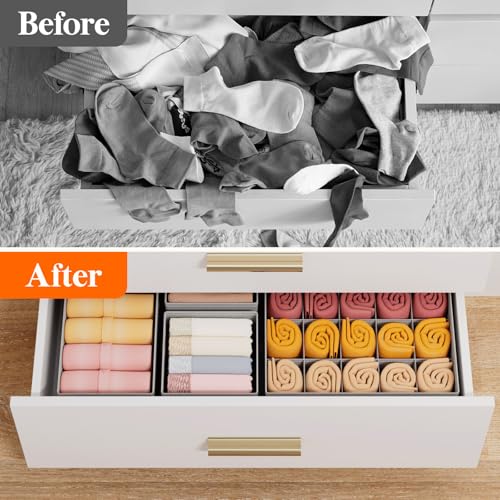 Underwear Drawer Organizer for Closet 36 Pack (36 Count)