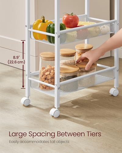 5 Tier Slim Rolling Storage cart with Wheels
