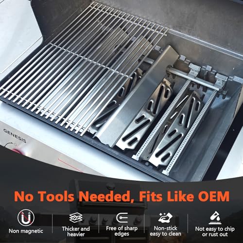 SUS304 18.75" Grill Grates for Weber Genesis 2 (S6 66095+66795+66685)