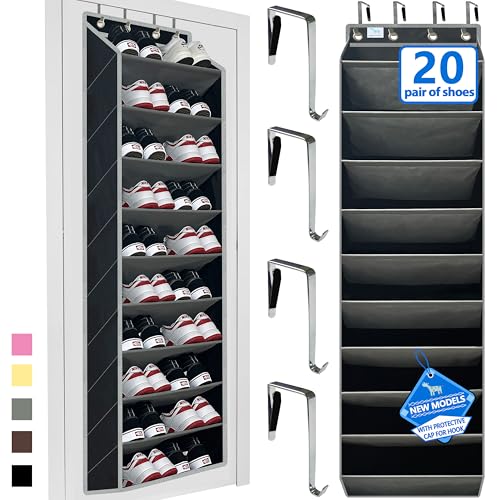 10 Tiers Shoe Organizer for Closet (Black/Grey)
