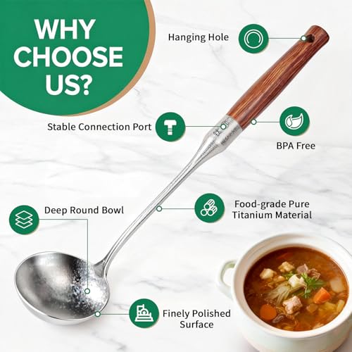 Newness Soup Ladle (Silver + Wood)