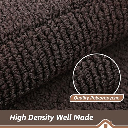 24x36 Inch Kitchen Rugs Non Slip Washable Kitchen Sink Rug (2' x 3' (Semicircular) / Brown)