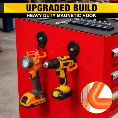 Heavy Duty Magnetic Hooks (Red)