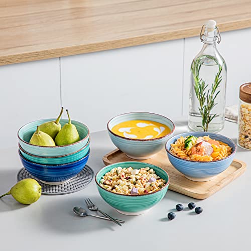 Bonita 27 Oz Cereal Bowls Set of 6 (Cool Color / 27 Oz)
