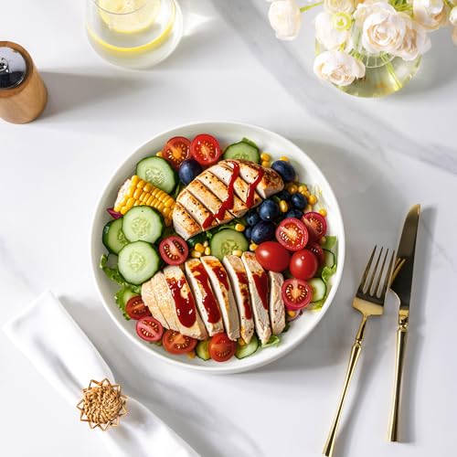 9.25" Ceramic Pasta Bowls Set of 4 (Set of 4 / White)