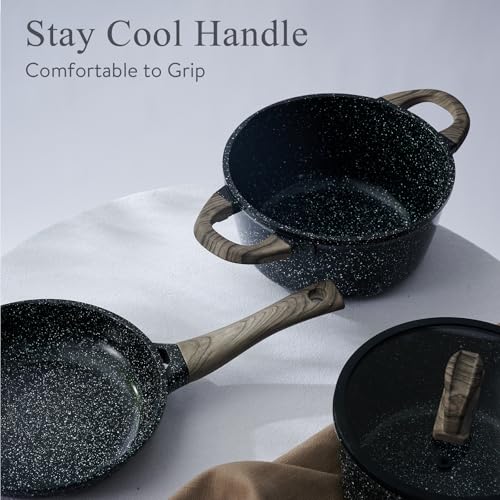 22 Piece Ceramic Cookware Set (Midnight Black)