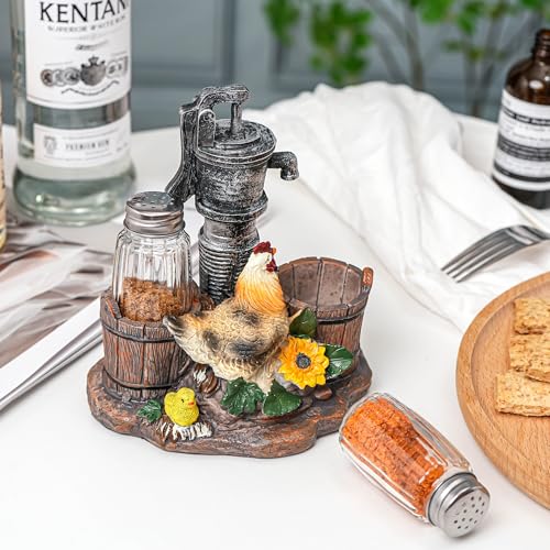 Rooster & Chick Salt & Pepper Shaker Set (FarmHenWell)
