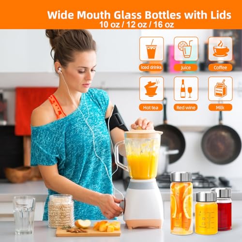 Glass Juice Bottles 6 Pack 12 oz (6-Pack / 12 oz/400 ml)