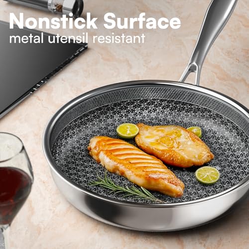 Non Stick Frying Pans with lid (Pan + Lid / 10-inch)