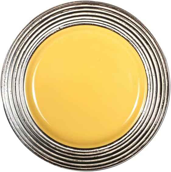 16 Piece Dinnerware Set, Ceramic Plates and Bowls Sets for 4, Microwave and Dishwasher Safe, Handcrafted Tree Bark Series Dish Set, Sunflower/Yellow