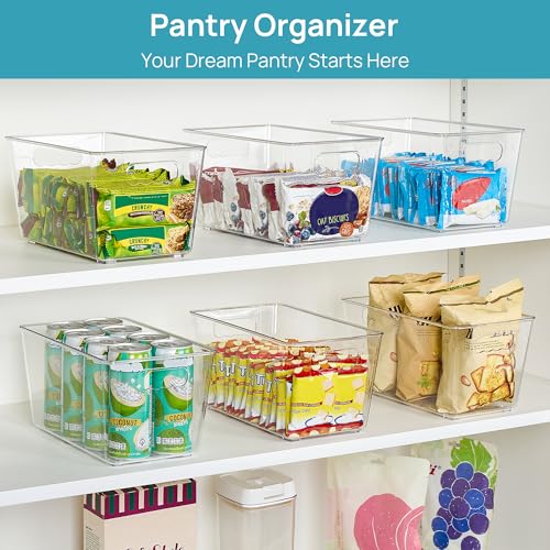 6 Pack Clear Storage Bins (6 Count)