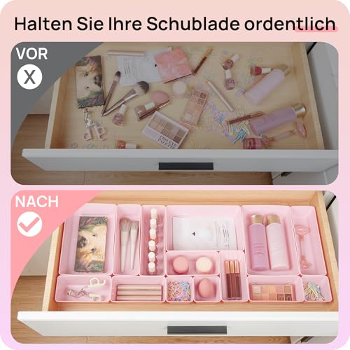 25 Pack Plastic Drawer Organizers with Non (25 Count)