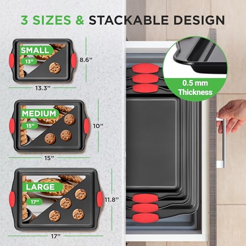 3 Piece Cookie Sheets for Baking (3-Piece Set 2026 Edition)