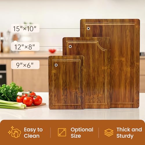 Bamboo Cutting Boards (15"L x 10"W)