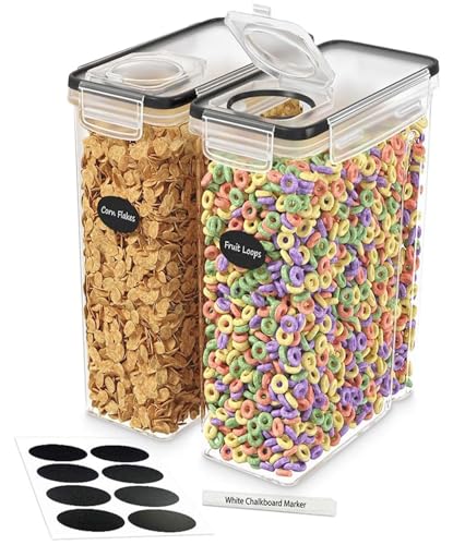 Cereal Containers Storage 2 Pack 135 fl. oz Cereal Dispenser Countertop (Standard 2 Pack)