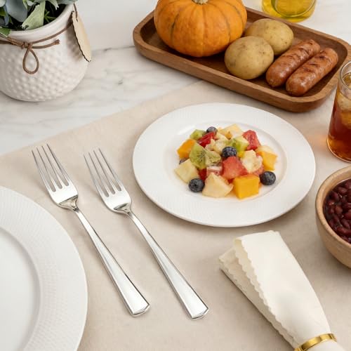 200 Pack Silver Plastic Forks (Silver)