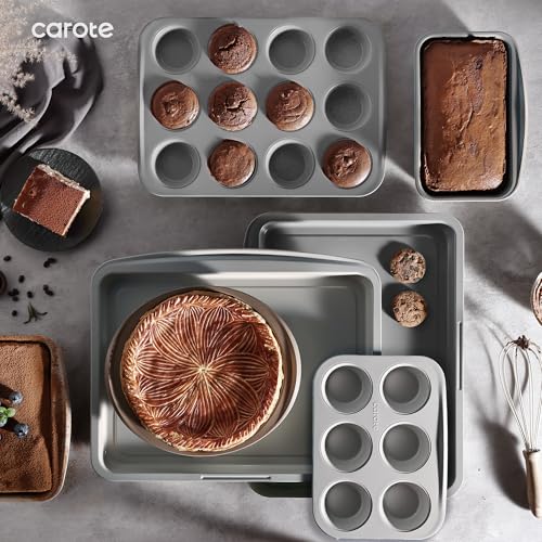 7 Piece Baking Pans Set (Gray & Blue 7-Piece)