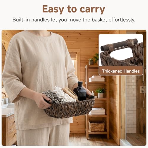 Small Wicker Baskets (Dark Brown(Water Hyacinth) / Small)