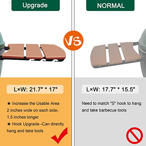 Side Shelves Upgrade Plus Big Green Egg Accessories (Plus XL3 Side Shelves)