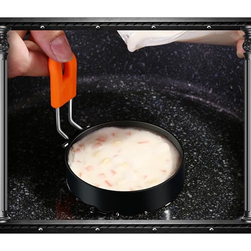 3.5" Egg Rings 6“ Pancake Mold with Silicone Handle