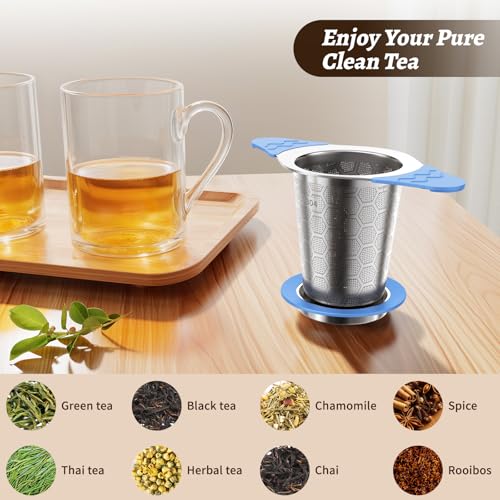 Tea Infuser for Loose Leaf Tea (1 Pack - Ocean Blue)