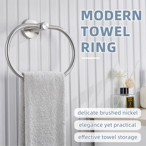 Swivel Hand Towel Holder for Bathroom (Brushed Nickel)